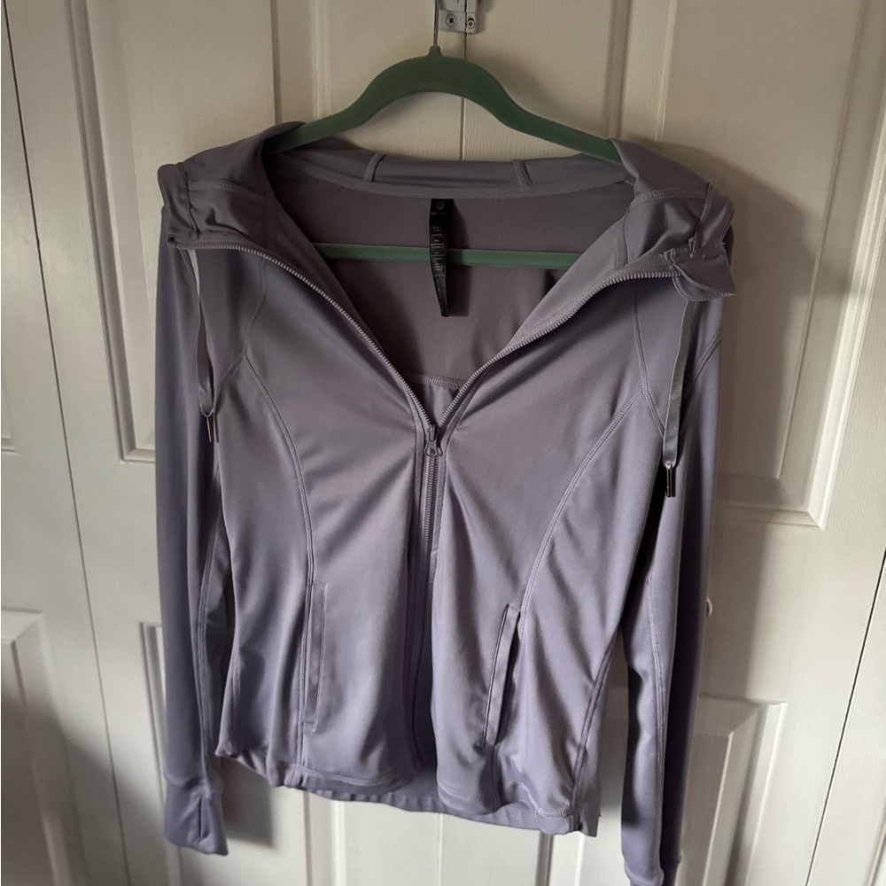 90 Degree By Reflex Light Purple Zip-Up Jacket stretchy - Picture 4 of 7